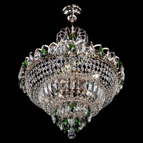 Люстра Ника подвесная Зеленая в Кирове Гусь Хрустальный