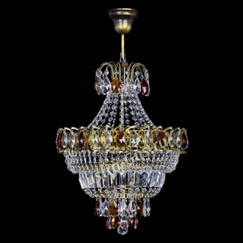 Люстра Ника подвесная Чайная под бронзу в Кирове Гусь Хрустальный