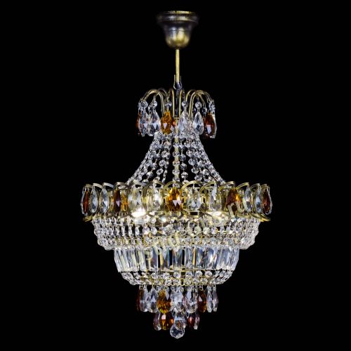 Люстра Ника подвесная Чайная под бронзу в Кирове Гусь Хрустальный