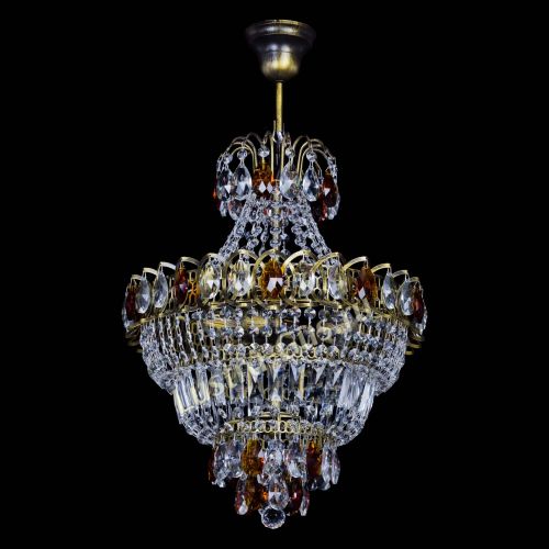 Люстра Ника подвесная Чайная под бронзу в Кирове Гусь Хрустальный