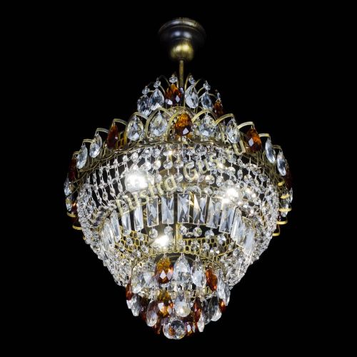 Люстра Ника подвесная Чайная под бронзу в Кирове Гусь Хрустальный