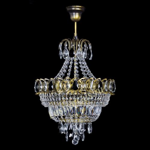 Люстра Ника подвесная Черная под бронзу в Кирове Гусь Хрустальный