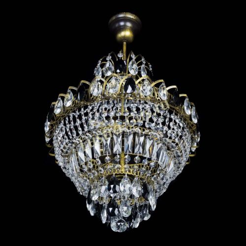 Люстра Ника подвесная Черная под бронзу в Кирове Гусь Хрустальный