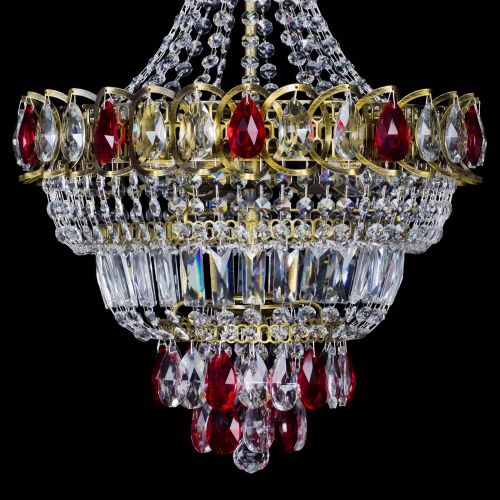 Люстра Ника подвесная Красная под бронзу в Кирове Гусь Хрустальный