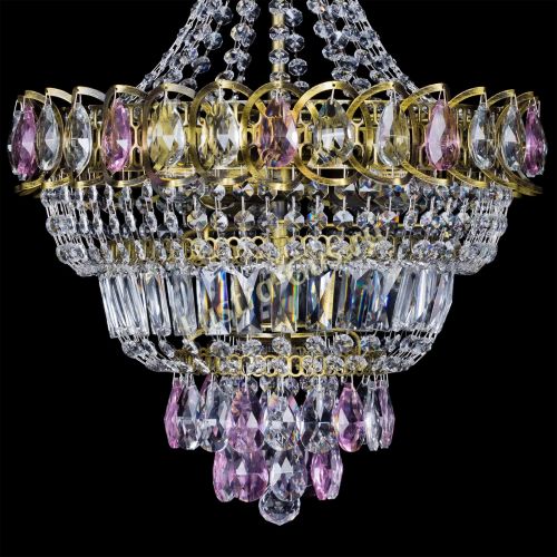 Люстра Ника подвесная Розовая под бронзу в Кирове Гусь Хрустальный