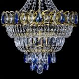 Люстра Ника подвесная Синяя под бронзу в Кирове