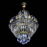 Люстра Ника подвесная Синяя под бронзу в Кирове