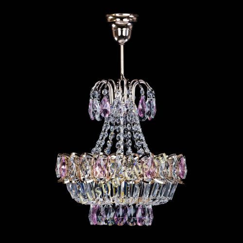 Люстра Ника 1 лампа розовая в Кирове Гусь Хрустальный