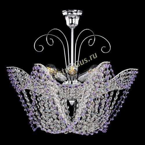 Люстра Орхидея №3 фиолетовая в Кирове Гусь Хрустальный