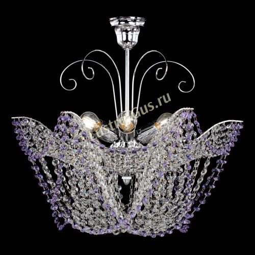 Люстра Орхидея №3 фиолетовая в Кирове Гусь Хрустальный