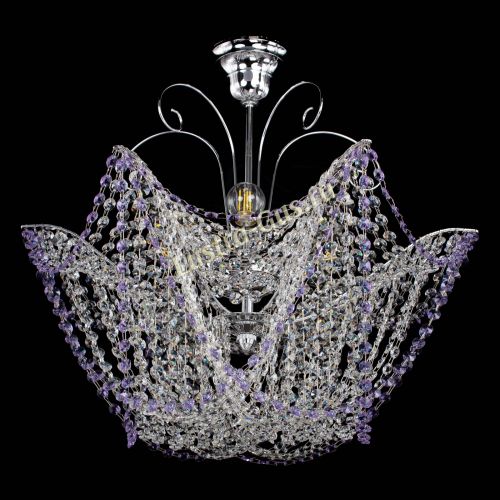 Люстра Орхидея №3 фиолетовая в Кирове Гусь Хрустальный
