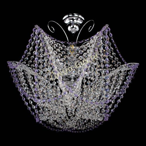 Люстра Орхидея №3 фиолетовая в Кирове Гусь Хрустальный