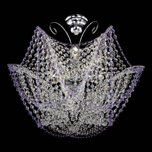 Люстра Орхидея №3 фиолетовая в Кирове Гусь Хрустальный