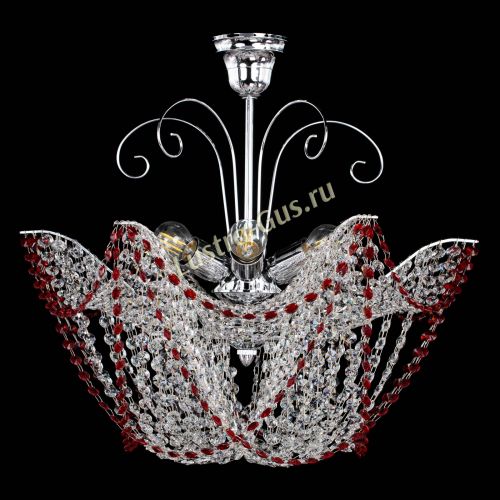 Люстра Орхидея №3 красная в Кирове Гусь Хрустальный