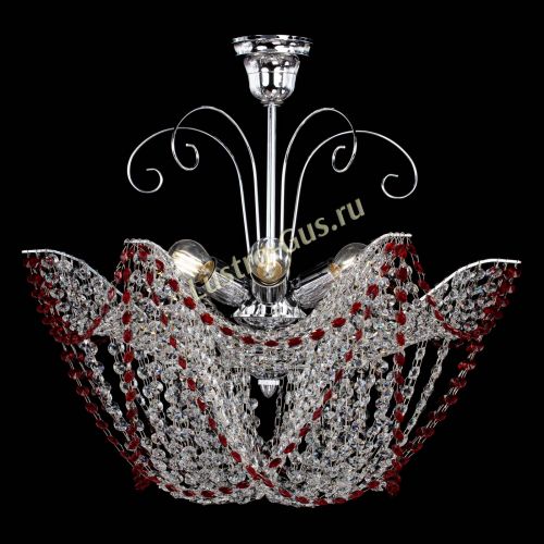 Люстра Орхидея №3 красная в Кирове Гусь Хрустальный