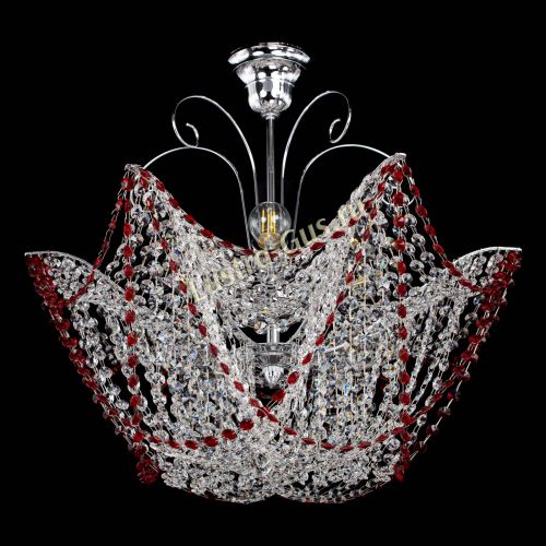 Люстра Орхидея №3 красная в Кирове Гусь Хрустальный