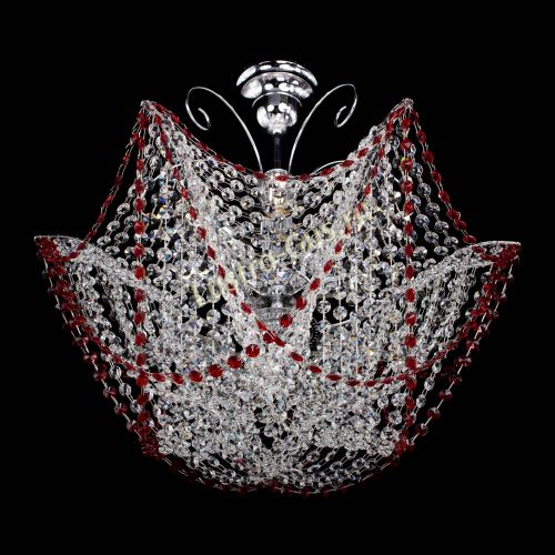 Люстра Орхидея №3 красная в Кирове Гусь Хрустальный