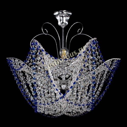 Люстра Орхидея №3 синяя в Кирове Гусь Хрустальный