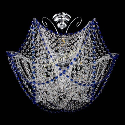 Люстра Орхидея №3 синяя в Кирове Гусь Хрустальный