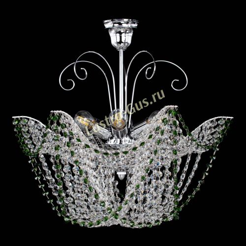 Люстра Орхидея №3 зеленая в Кирове Гусь Хрустальный