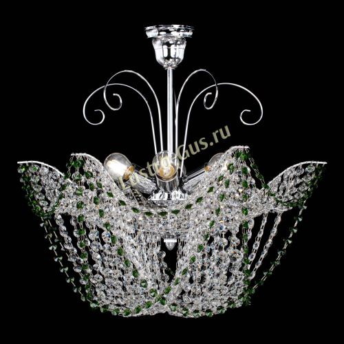 Люстра Орхидея №3 зеленая в Кирове Гусь Хрустальный