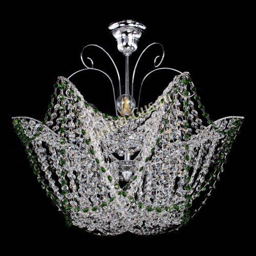 Люстра Орхидея №3 зеленая в Кирове Гусь Хрустальный