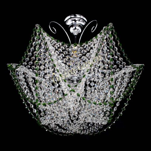 Люстра Орхидея №3 зеленая в Кирове Гусь Хрустальный