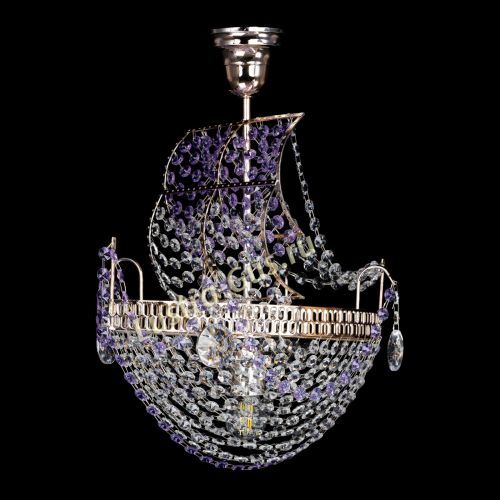Люстра Парусник №1 фиолетовый в Кирове Гусь Хрустальный