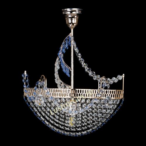Люстра Парусник №1 синий в Кирове Гусь Хрустальный