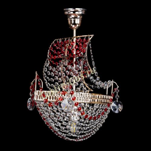 Люстра Парусник №1 красный в Кирове Гусь Хрустальный