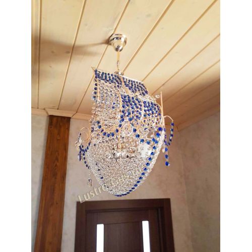 Люстра Парусник №1 синий в Кирове Гусь Хрустальный