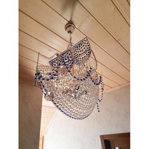 Люстра Парусник №1 синий в Кирове Гусь Хрустальный