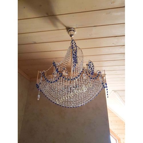 Люстра Парусник №1 синий в Кирове Гусь Хрустальный