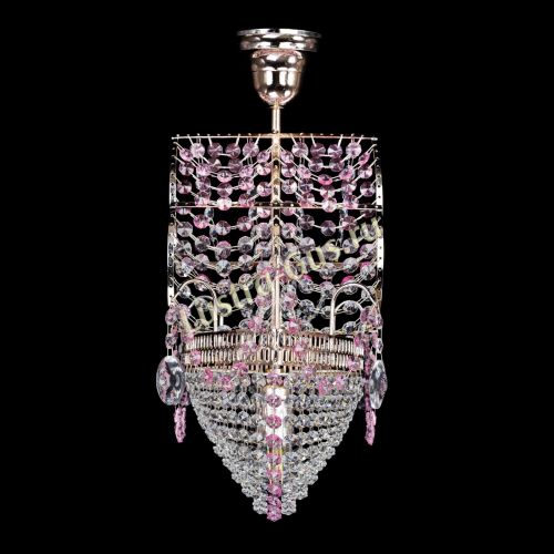 Люстра Парусник №1 розовый в Кирове Гусь Хрустальный