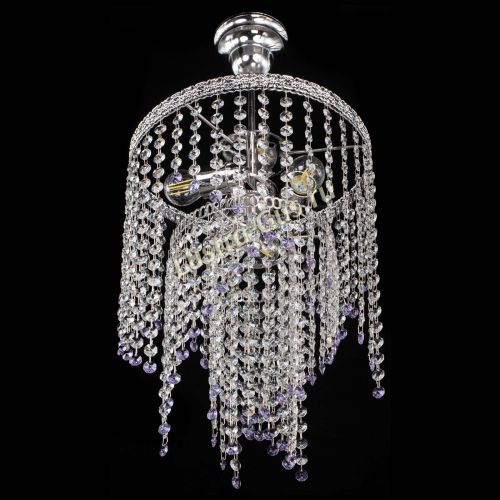 Люстра Токката Капель №3 фиолетовая в Кирове Гусь Хрустальный