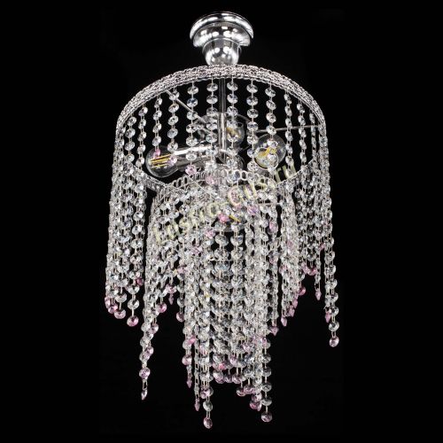 Люстра Токката Капель №3 розовая в Кирове Гусь Хрустальный