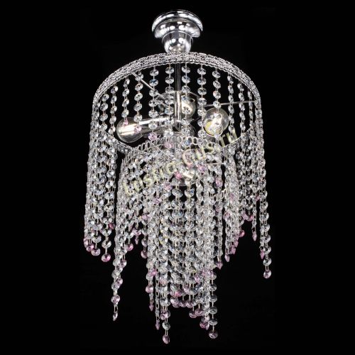 Люстра Токката Капель №3 розовая в Кирове Гусь Хрустальный