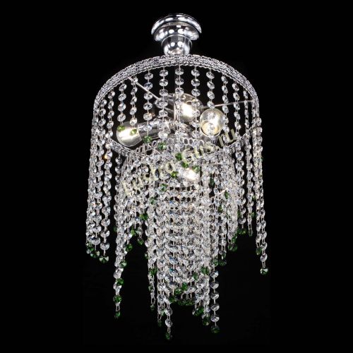 Люстра Токката Капель №3 зеленая в Кирове Гусь Хрустальный