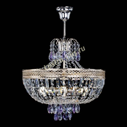 Люстра Венеция Астра №5 фиолетовая в Кирове Гусь Хрустальный