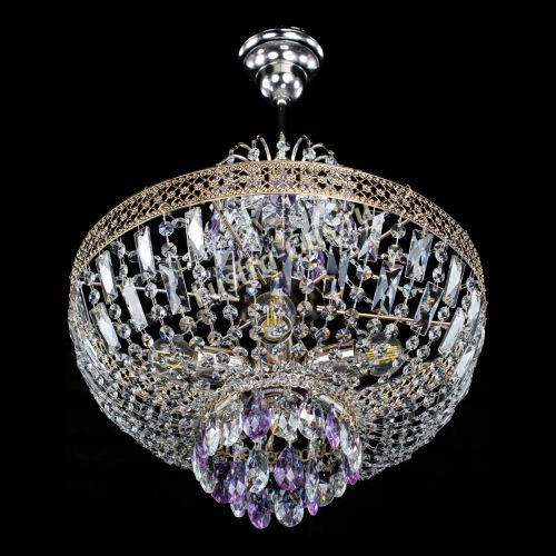 Люстра Венеция Астра №5 фиолетовая в Кирове Гусь Хрустальный