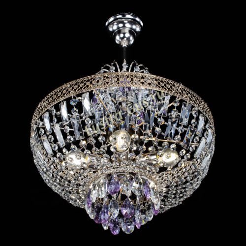 Люстра Венеция Астра №5 фиолетовая в Кирове Гусь Хрустальный