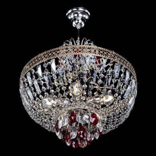 Люстра Венеция Астра №5 красная в Кирове Гусь Хрустальный