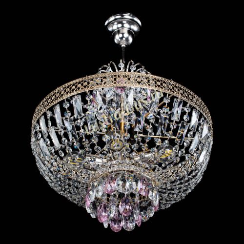 Люстра Венеция Астра №5 розовая в Кирове Гусь Хрустальный