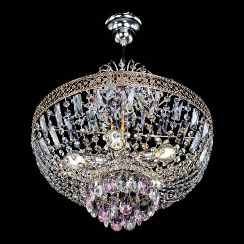 Люстра Венеция Астра №5 розовая в Кирове Гусь Хрустальный