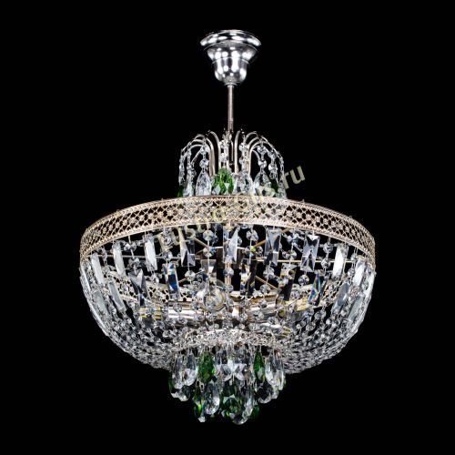 Люстра Венеция Астра №5 зеленая в Кирове Гусь Хрустальный