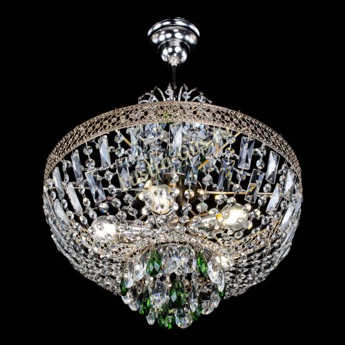 Люстра Венеция Астра №5 зеленая в Кирове Гусь Хрустальный