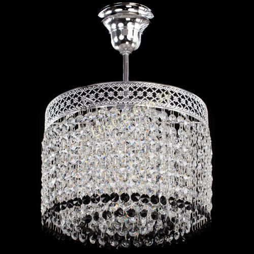 Люстра Венеция Капель №1 с подвесом Черная в Кирове Гусь Хрустальный