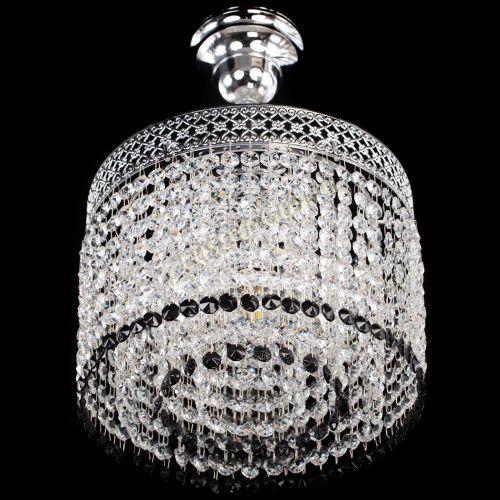 Люстра Венеция Капель №1 с подвесом Черная в Кирове Гусь Хрустальный