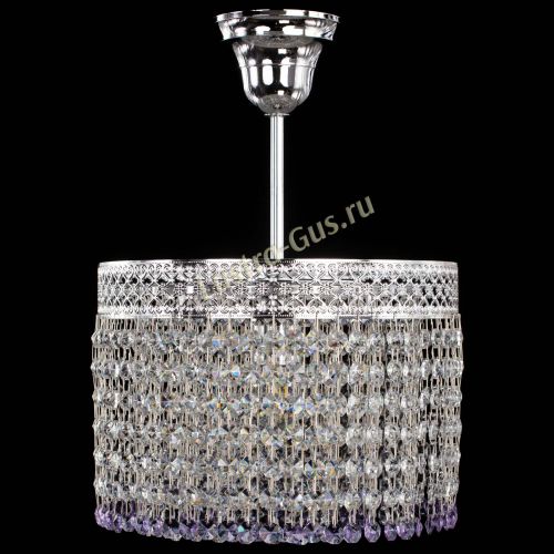 Люстра Венеция Капель №1 с подвесом Фиолетовая в Кирове Гусь Хрустальный