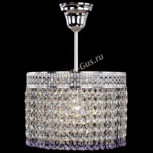 Люстра Венеция Капель №1 с подвесом Фиолетовая в Кирове Гусь Хрустальный